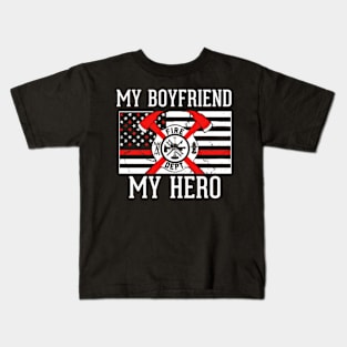 my boyfriend my hero Kids T-Shirt